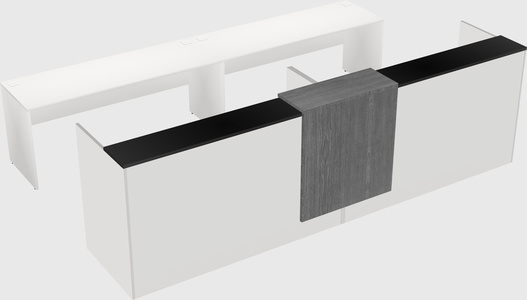 Shared u-shaped reception desks