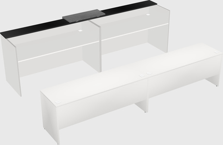 Shared u-shaped reception desks