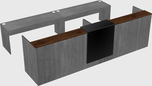 Shared u-shaped reception desks