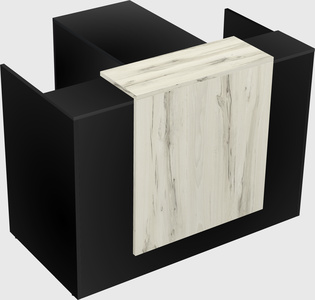 L-shaped modular reception