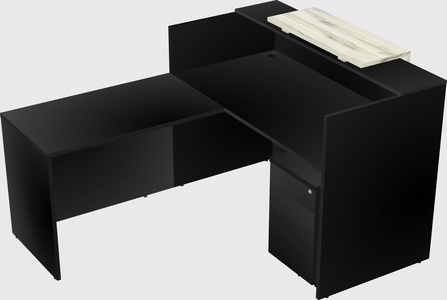 L-shaped modular reception