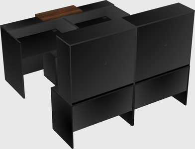 Shared u-shaped reception desks
