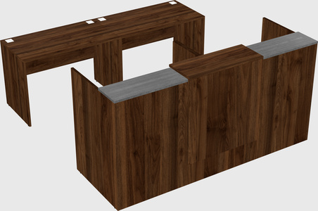 Shared u-shaped reception desks