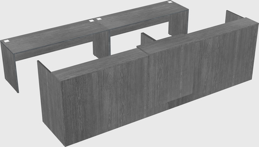 Shared u-shaped reception desks