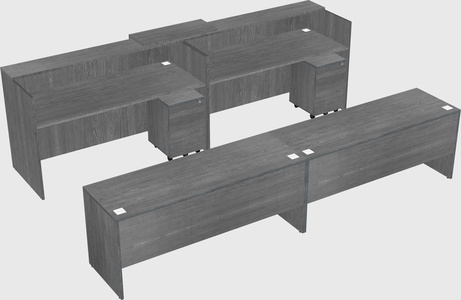 Shared u-shaped reception desks