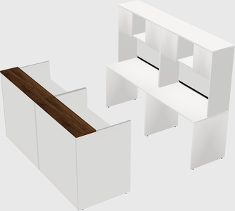 Shared u-shaped reception desks