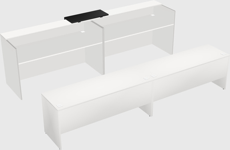Shared u-shaped reception desks