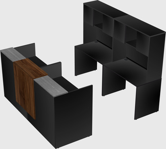 Shared u-shaped reception desks