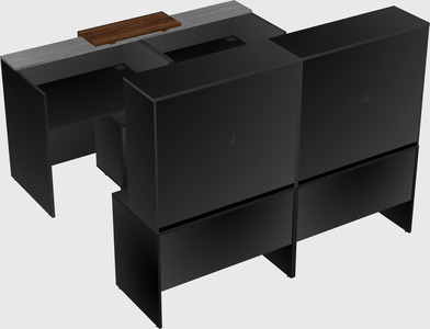 Shared u-shaped reception desks