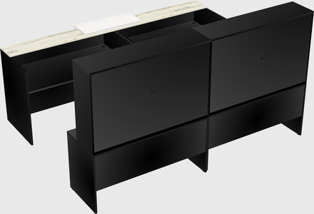 Shared u-shaped reception desks
