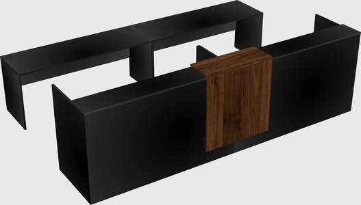 Shared u-shaped reception desks