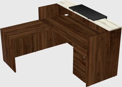 L-shaped modular reception