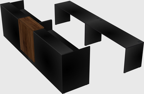 Shared u-shaped reception desks