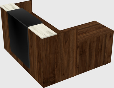 L-shaped modular reception