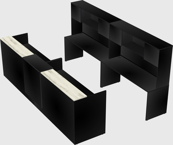 Shared u-shaped reception desks
