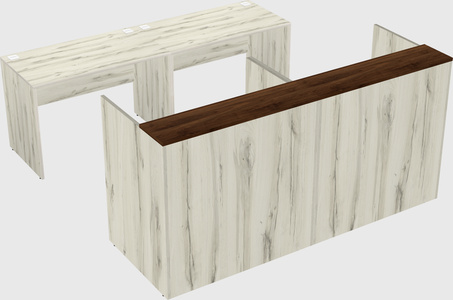 Shared u-shaped reception desks