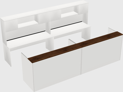 Shared u-shaped reception desks