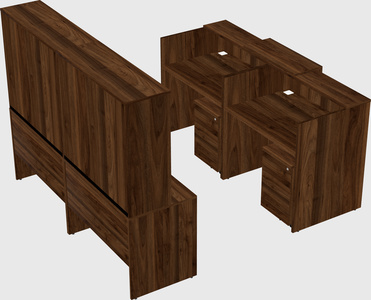 Shared u-shaped reception desks