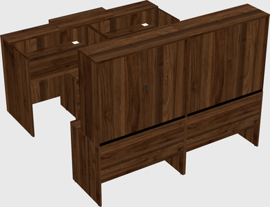 Shared u-shaped reception desks