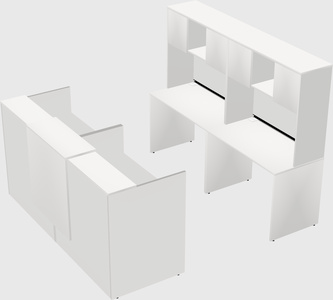 Shared u-shaped reception desks