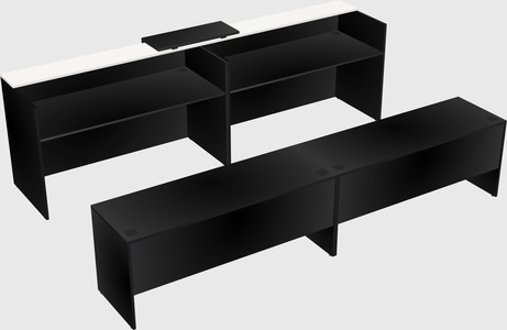 Shared u-shaped reception desks