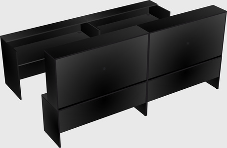 Shared u-shaped reception desks