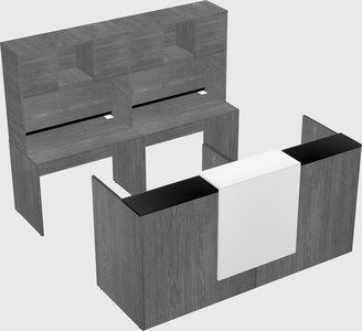 Shared u-shaped reception desks