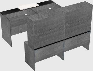 Shared u-shaped reception desks