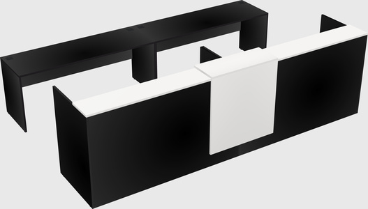 Shared u-shaped reception desks