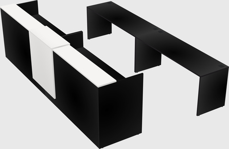 Shared u-shaped reception desks