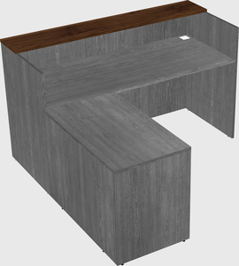 L-shaped modular reception