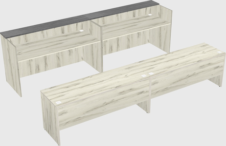 Shared u-shaped reception desks