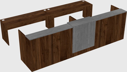 Shared u-shaped reception desks