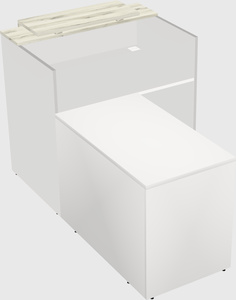 L-shaped modular reception