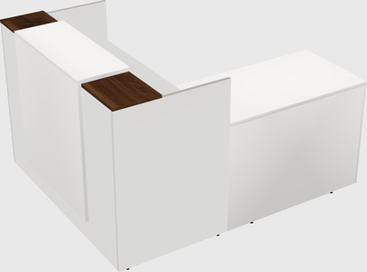 L-shaped modular reception