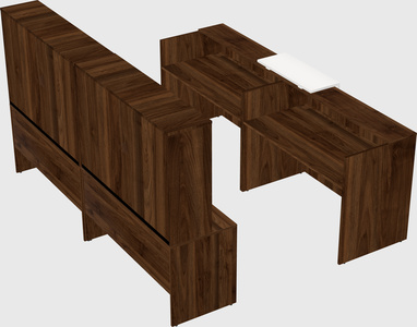 Shared u-shaped reception desks