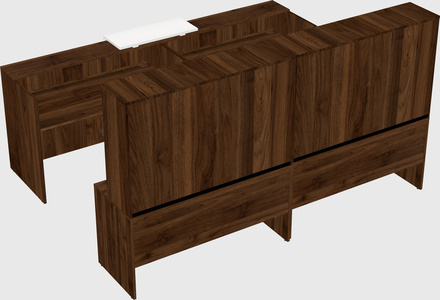 Shared u-shaped reception desks