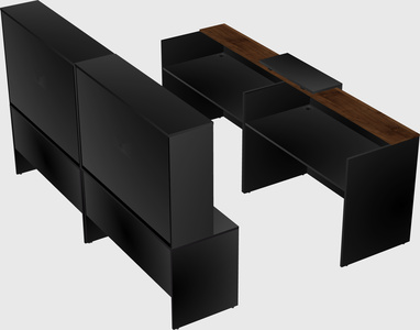 Shared u-shaped reception desks