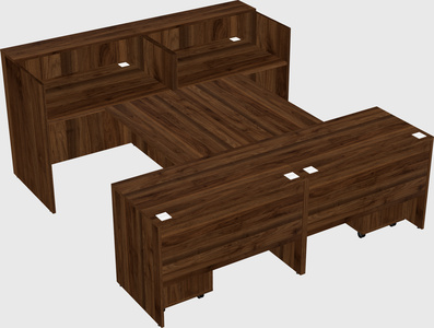 Shared u-shaped reception desks
