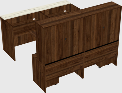 Shared u-shaped reception desks
