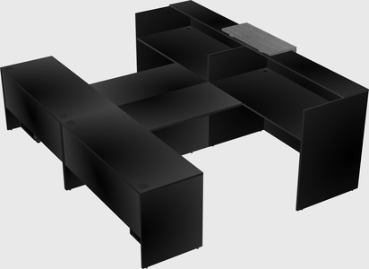 Shared u-shaped reception desks