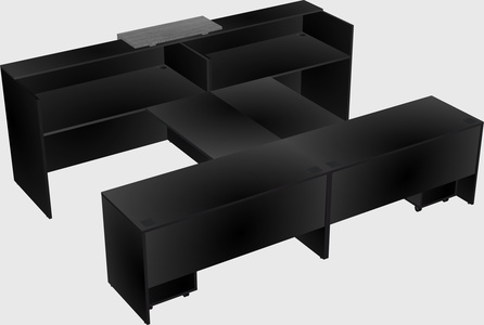 Shared u-shaped reception desks