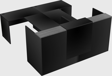 Shared u-shaped reception desks