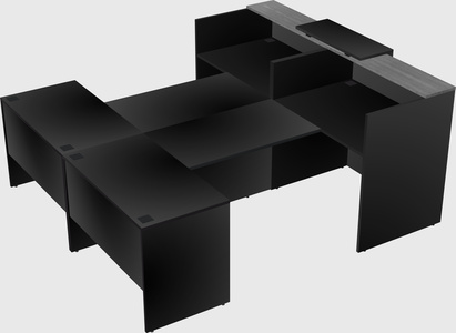 Shared u-shaped reception desks