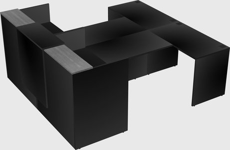 Shared u-shaped reception desks