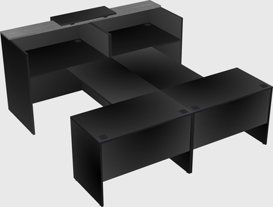 Shared u-shaped reception desks