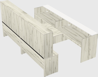Shared u-shaped reception desks