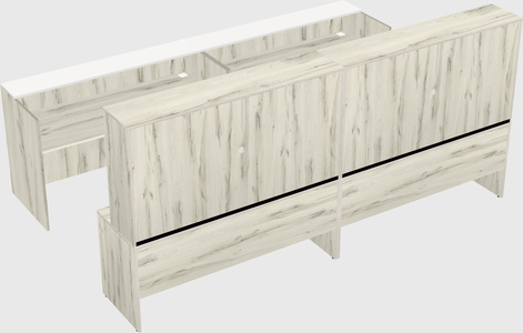 Shared u-shaped reception desks