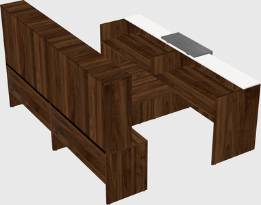 Shared u-shaped reception desks