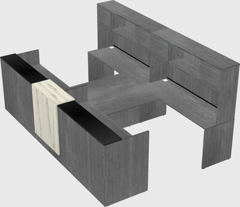 Shared u-shaped reception desks